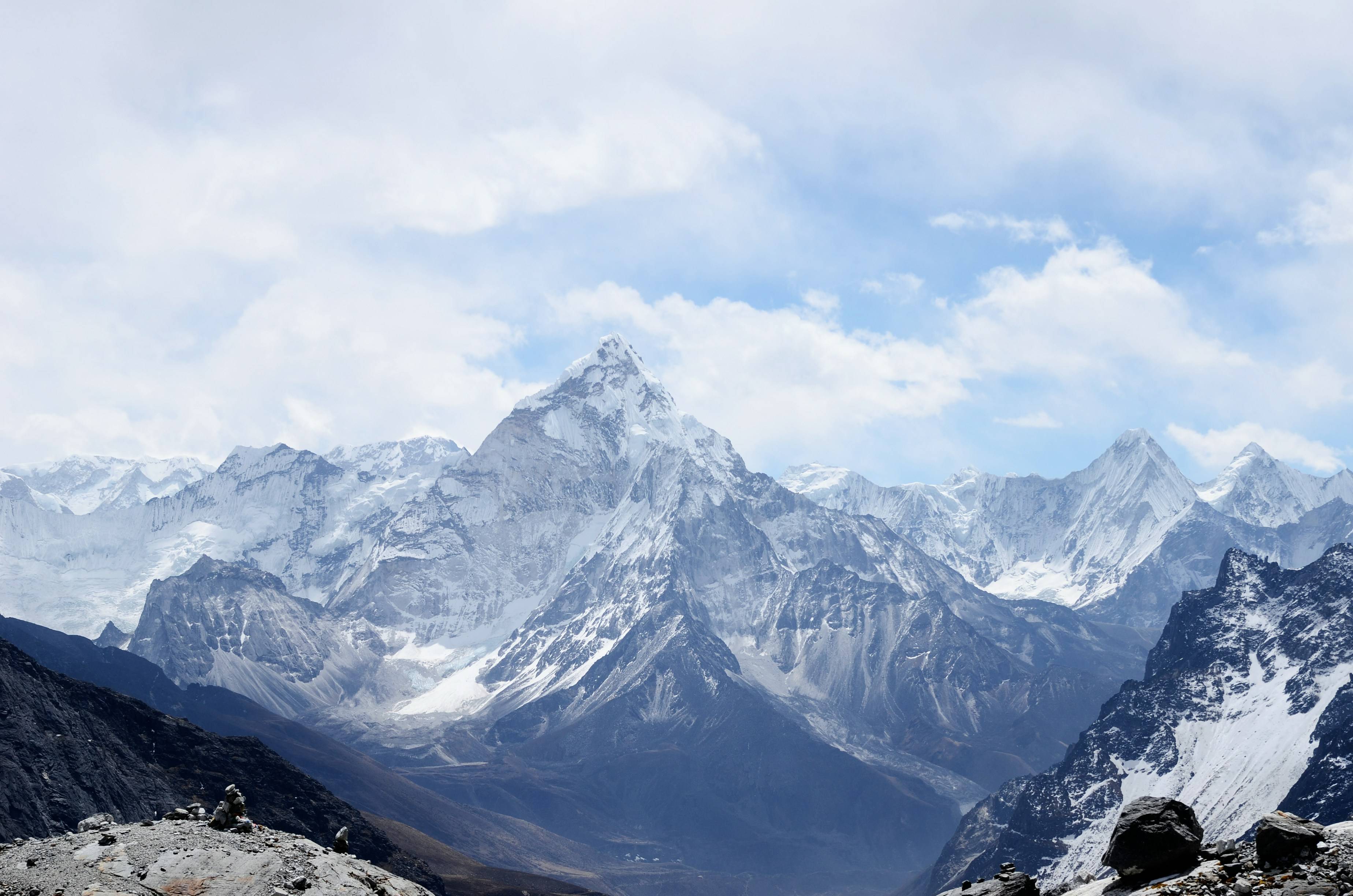 Snow covered Ama Dablam 